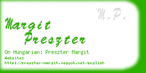 margit preszter business card